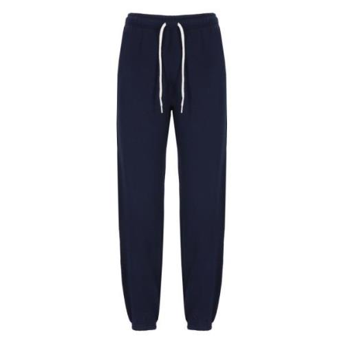 Blauwe Katoenen Broek Elastische Taille Koordjes Ralph Lauren , Blue ,...