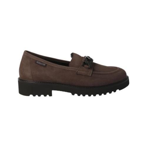 Bruine Salka Damesloafer Fluweeleffect Mephisto , Brown , Dames