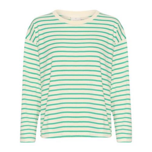 Gestreept T-shirt met lange mouwen Kaffe , Green , Dames