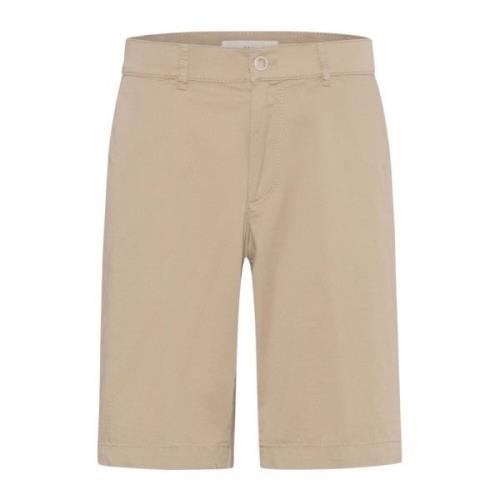 Beige Katoen Stretch Shorts Brax , Beige , Heren