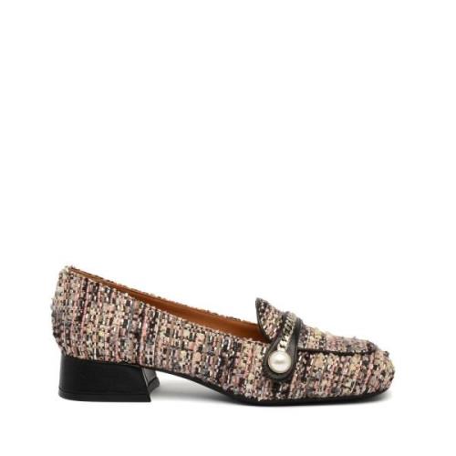 Roze Tweed Loafer Schoen Roberto Festa , Multicolor , Dames