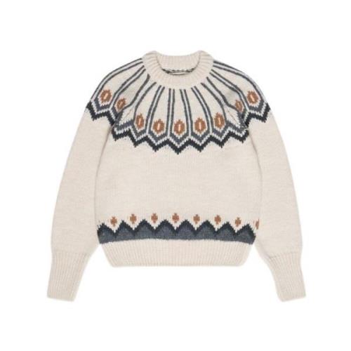 Fantasy Jacquard Sweater The New Society , White , Dames