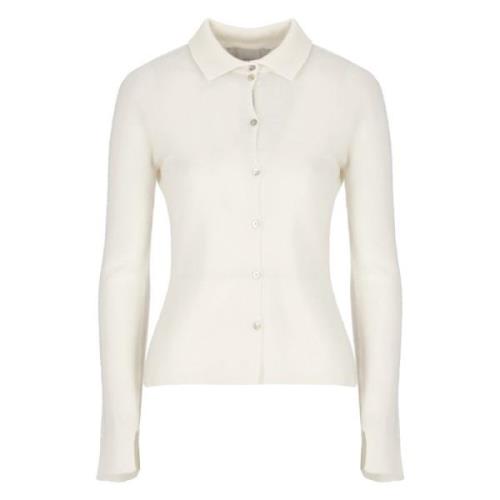 Kasjmier Vest met Kraag en Knopen Vanisé , White , Dames