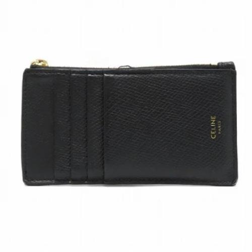 Pre-owned Leather wallets Celine Vintage , Black , Dames