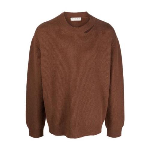 Bruine Crewneck Sweater Paura , Brown , Heren