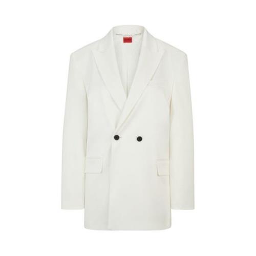 Stijlvolle Sako Mode Accessoires Hugo Boss , White , Dames