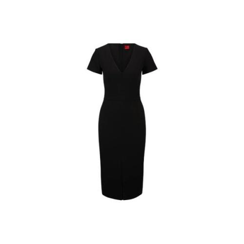 Elegante Jurk Hugo Boss , Black , Dames