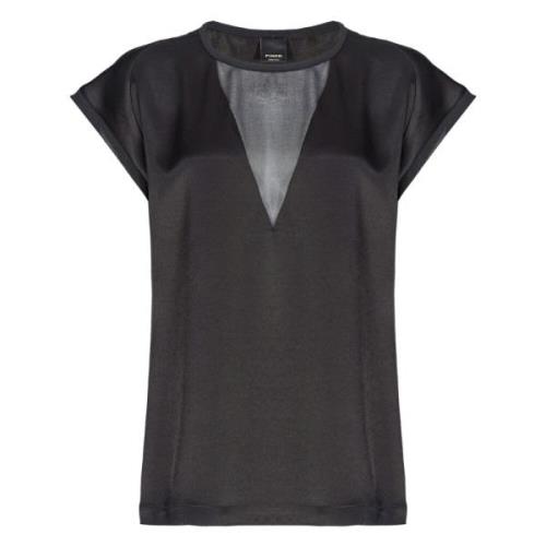 Zwarte Top met Stijl Pinko , Black , Dames