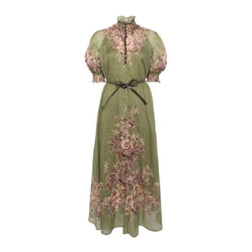 Bloemenprint Swing Jurk Zimmermann , Green , Dames