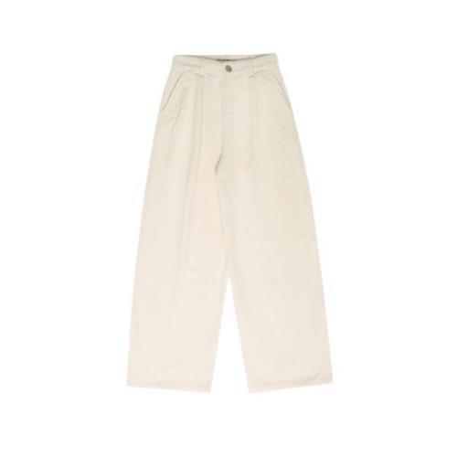 Corduroy Straight Cut Pants Vanilla Cream The New Society , Beige , Da...