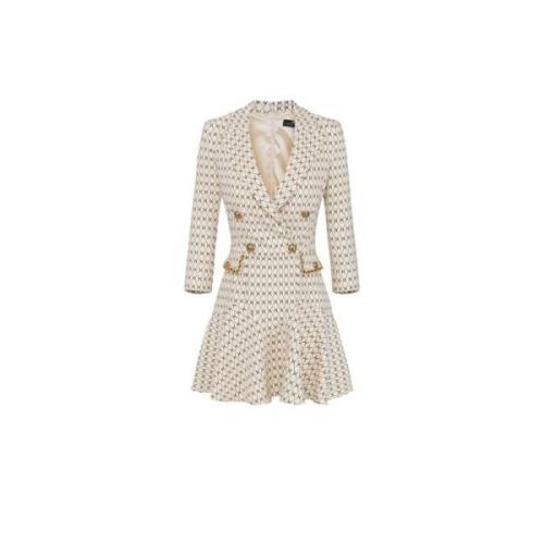 Stijlvolle Abto Jurk voor Vrouwen Elisabetta Franchi , Beige , Dames