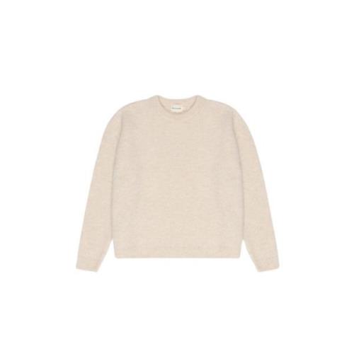 Zachte Vanilla Cream Jumper met Geribbelde Details The New Society , B...