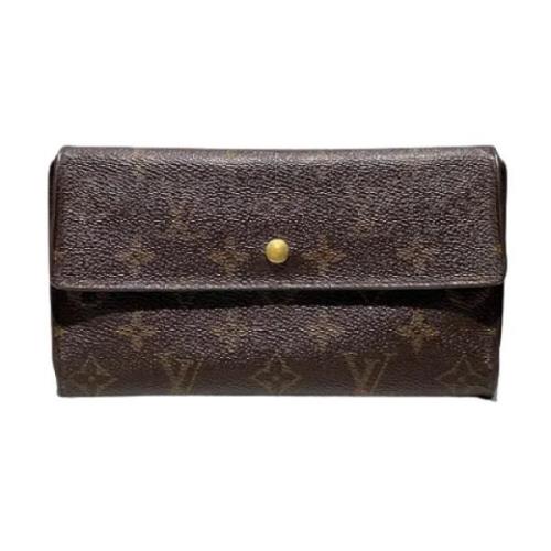 Pre-owned Canvas wallets Louis Vuitton Vintage , Brown , Dames