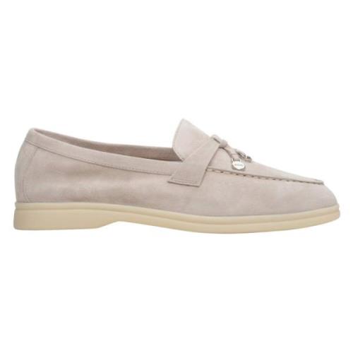 Dames Lichtbeige Kwast Loafers gemaakt van Velours Er00113562 Estro , ...