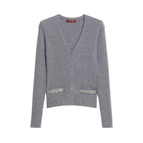 Gebreide Vest Max Mara Studio , Gray , Dames