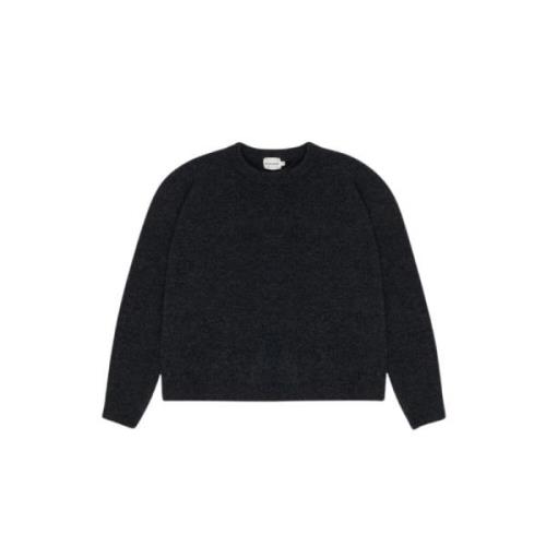 Zachte Graphite Jumper met Geribbelde Details The New Society , Gray ,...