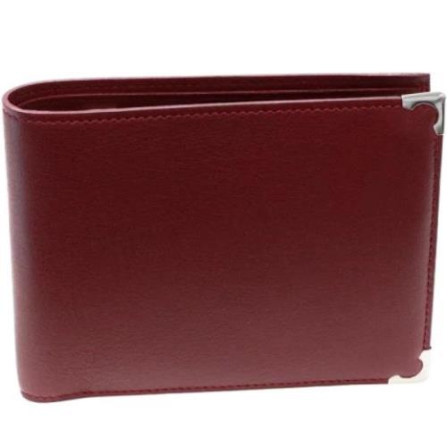 Pre-owned Leather wallets Cartier Vintage , Brown , Dames