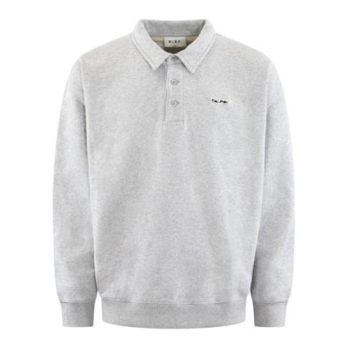 Oversized Polo Shirt Olaf Hussein , Gray , Heren