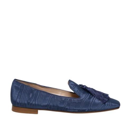 Blauwe Loafer Schoenen met Zijden Kwastjes Prosperine , Blue , Dames