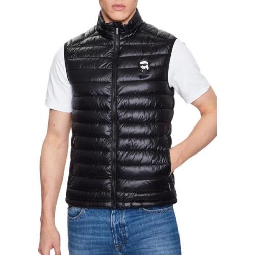 Zwarte Vest Stijlvolle Herenmode Karl Lagerfeld , Black , Heren