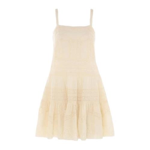 Kanten Korte Jurk Zimmermann , Beige , Dames