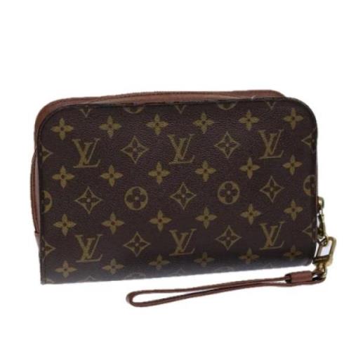 Pre-owned Canvas clutches Louis Vuitton Vintage , Brown , Dames