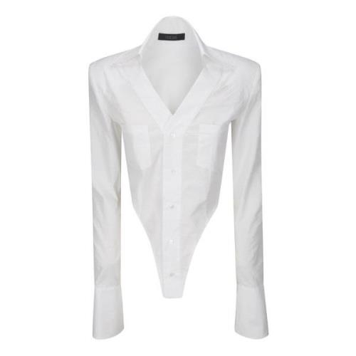 Casual Katoenen Overhemd voor Mannen Ssheena , White , Dames