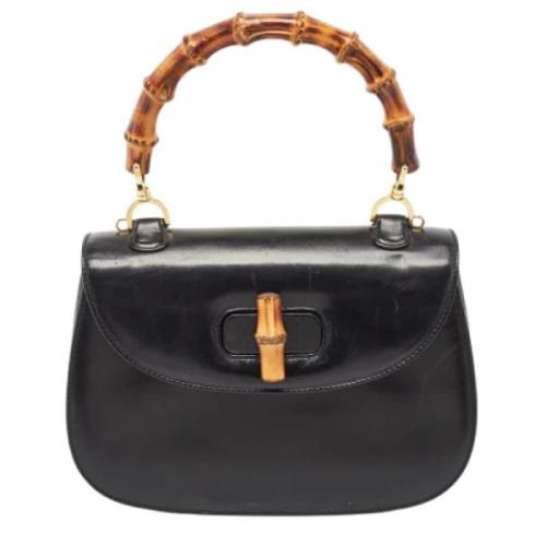 Pre-owned Leather handbags Gucci Vintage , Black , Dames