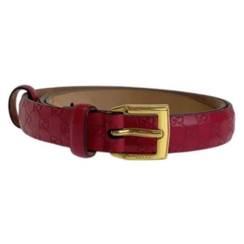 Pre-owned Leather belts Gucci Vintage , Pink , Dames