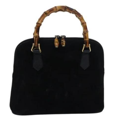 Pre-owned Suede handbags Gucci Vintage , Black , Dames