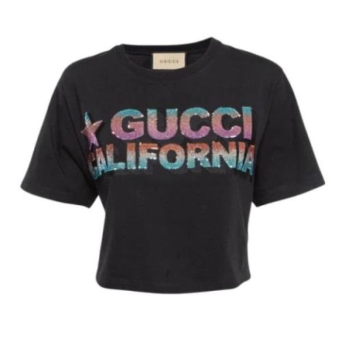 Pre-owned Cotton tops Gucci Vintage , Black , Dames