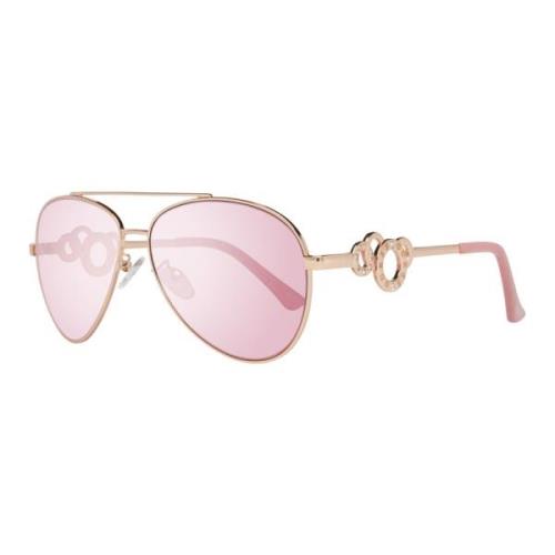 Roségouden Aviator Zonnebril Guess , Pink , Dames