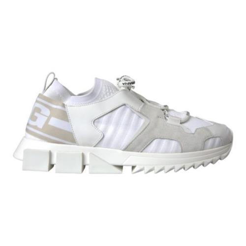 Witte Mesh Sorrento Trekking Sneakers Heren Schoenen Dolce & Gabbana ,...