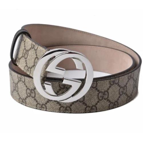 Pre-owned Canvas belts Gucci Vintage , Brown , Dames