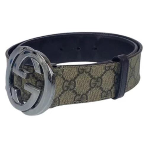 Pre-owned Canvas belts Gucci Vintage , Beige , Dames