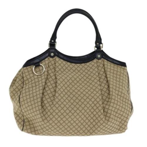 Pre-owned Canvas gucci-bags Gucci Vintage , Beige , Dames