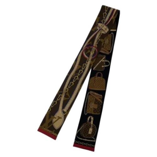 Pre-owned Canvas scarves Louis Vuitton Vintage , Brown , Dames