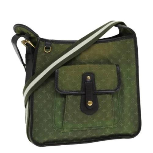 Pre-owned Canvas louis-vuitton-bags Louis Vuitton Vintage , Green , Da...