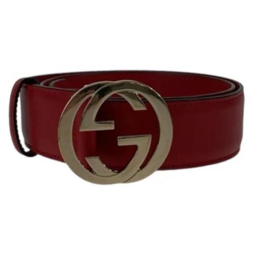 Pre-owned Leather belts Gucci Vintage , Red , Dames