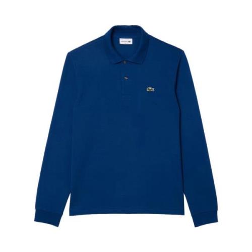 Blauw Polo Shirt Klassiek Design Lacoste , Blue , Heren