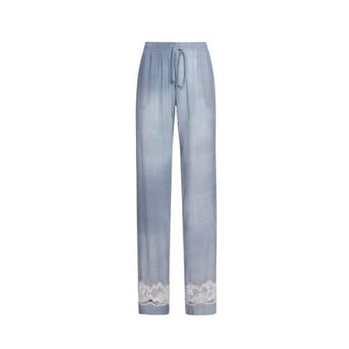 Palazzo Kant Wijde Pijpen Broek Ermanno Scervino , Blue , Dames