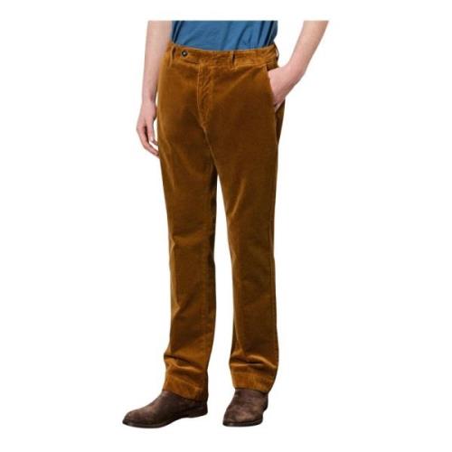 Fluwelen broek met Franse zakken Massimo Alba , Brown , Heren