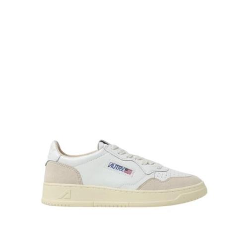 Witte Leren Suède Sneakers Autry , White , Heren