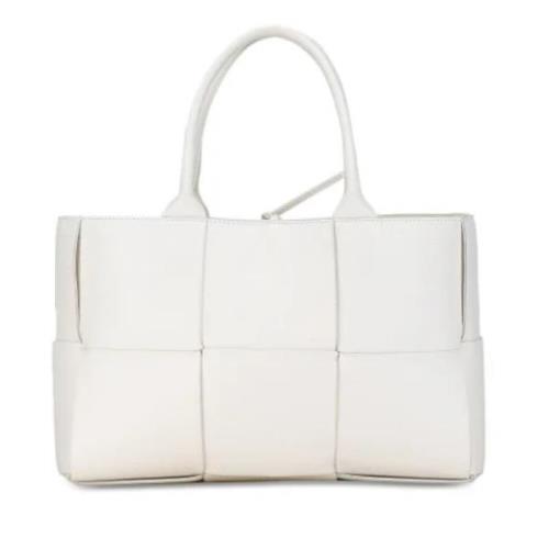 Pre-owned Leather totes Bottega Veneta Vintage , White , Dames