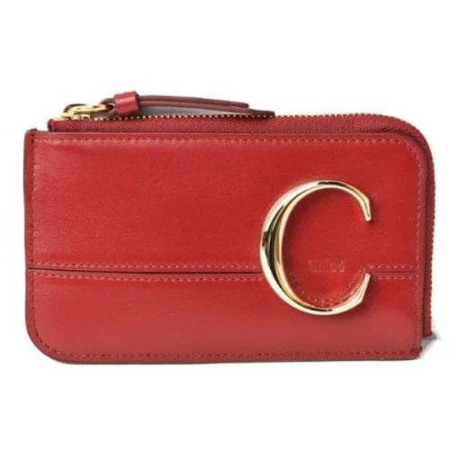 Pre-owned Leather wallets Chloé Pre-owned , Red , Dames