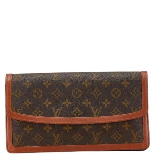 Pre-owned Canvas clutches Louis Vuitton Vintage , Brown , Dames