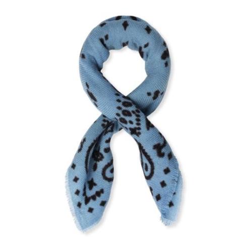 Blauw Zwart Sjaal Stijlvol Trendy Notre-v , Blue , Dames