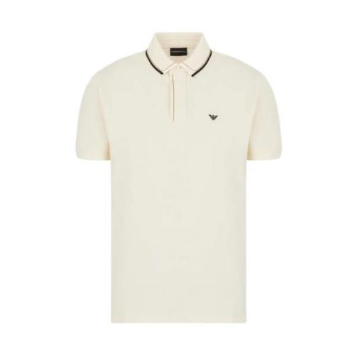 Gemerceriseerde Piqué Polo met Beige Arend Emporio Armani , Beige , He...