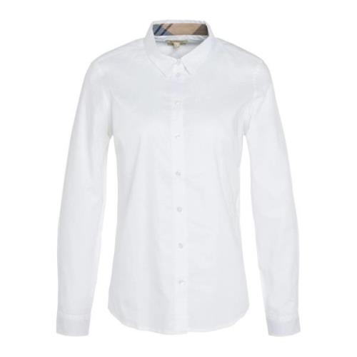 Elegante Oxford Katoenen Overhemd met Vrouwelijke Details Barbour , Wh...