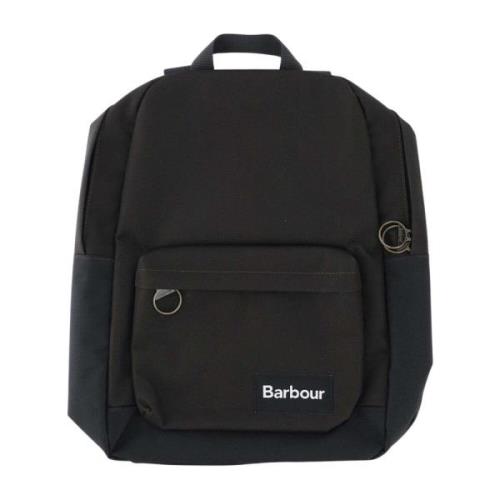 Nylon Rugzak met Voorvak Barbour , Black , Heren